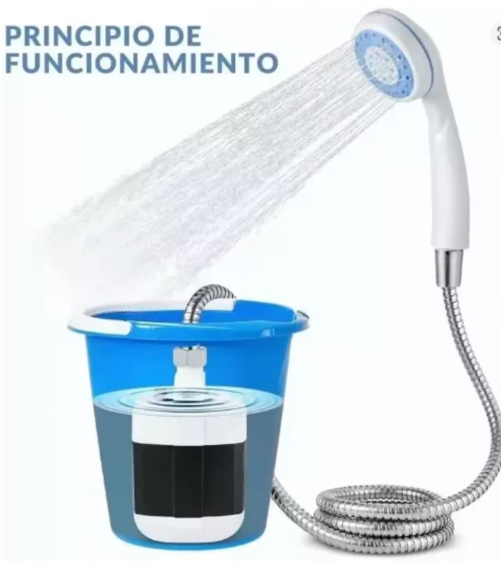 AquaFlow® DUCHA PÓRTATIL A BATERÍA RECARGABLE - DISEÑADA PARA ACOMPAÑARTE EN USO DIARIO, AVENTURAS Y TRABAJO
