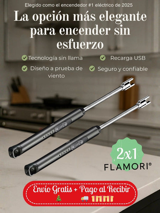 FLAMORI®: ENCENDEDOR RECARGABLE Y ELEGANTE QUE SIMPLIFICA TU DÍA A DÍA.