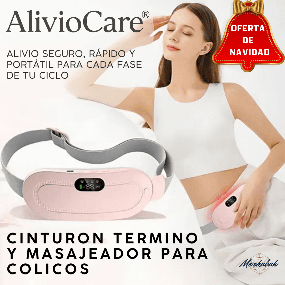 AlivioCare® Cinturón Menstrual Alivia Cólicos con Calor y Masaje en Minutos