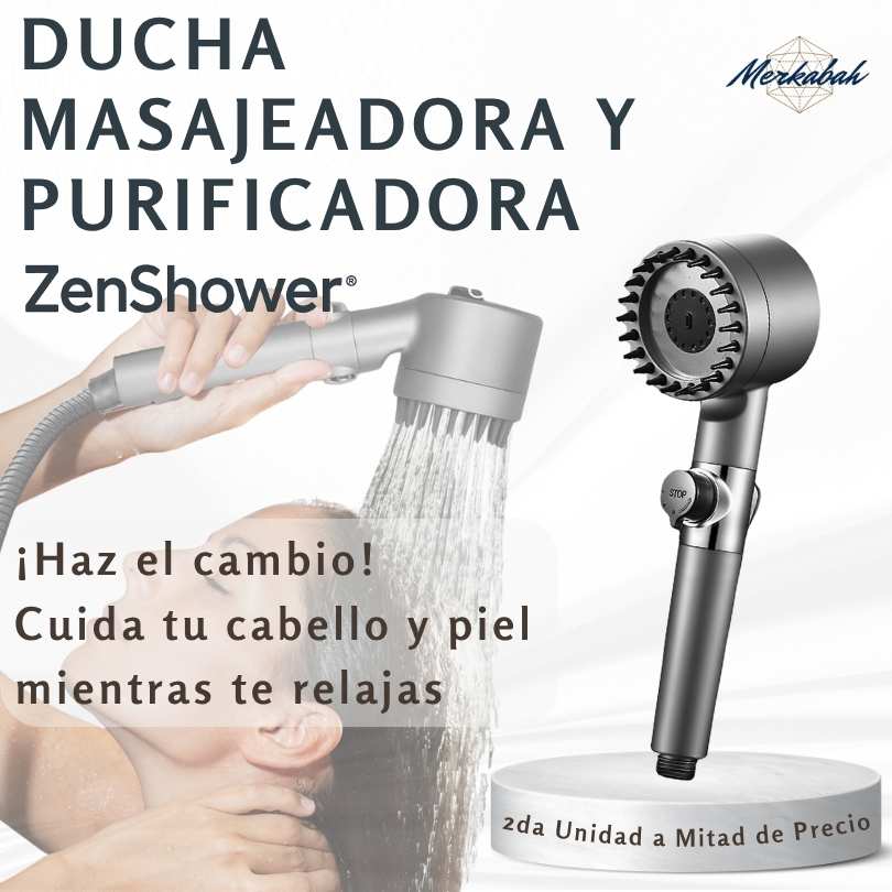 ZenShower® DUCHA DE ALTA PRESIÓN MASAJEADORA Y ELIMINADORA DE IMPUREZAS